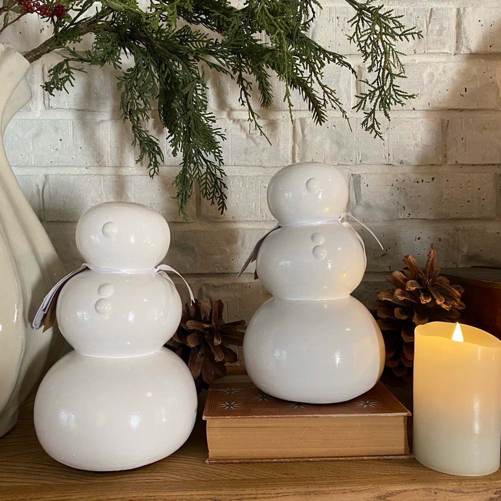 NWT White Snowman Winter Holiday Decor